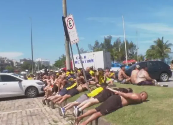 Torcedores do Peñarol causam tumulto em partes do Rio de Janeiro